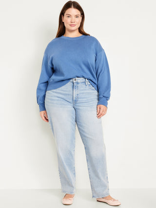 Jeans Holgados Talle Alto con Bolsillos