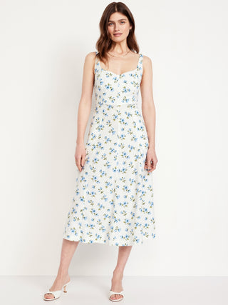 Vestido con Escote Corazón Estampado