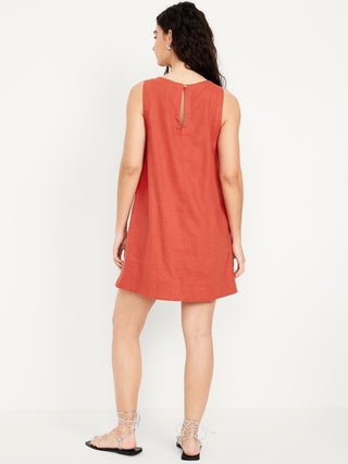 Vestido Cuello Redondo sin Mangas
