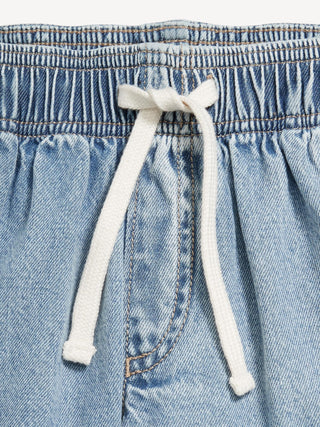 Short Denim con Cintura Elástica, Niña