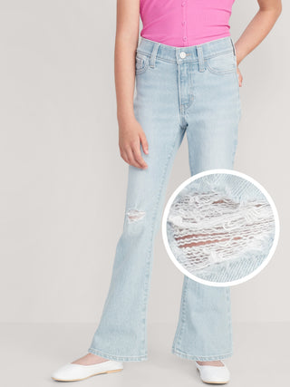 Jeans Flare Talle Alto con Bolsillos, Niña