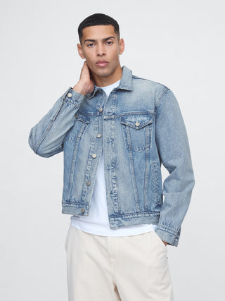 Chaqueta Denim con Bolsillos Delanteros