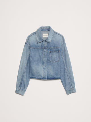 Chaqueta Denim con Bolsillo Delantero