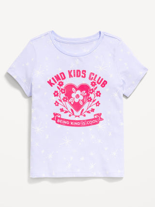 Camiseta Manga Corta con Gráfico, Niña