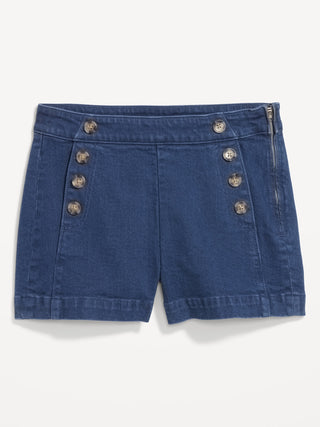 Short Denim Talle Alto con Botones