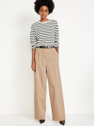 Pantalón Talle Alto con Plizado Delantero
