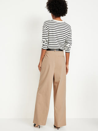 Pantalón Talle Alto con Plizado Delantero