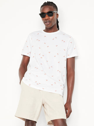 Camiseta Manga Corta de Algodón con Estampado.