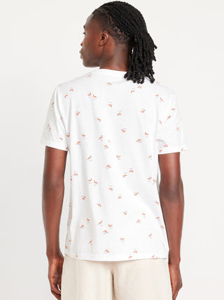 Camiseta Manga Corta de Algodón con Estampado.