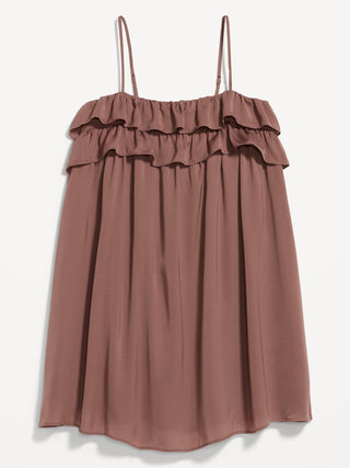 Vestido de Tirantes con Detalle de Volantes