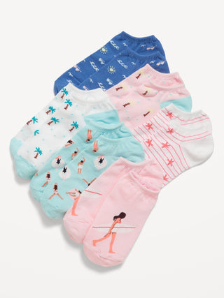 Paquete de 6 Calcetines con Estampado, Mujer