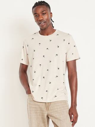 Camiseta Manga Corta de Algodón con Estampado