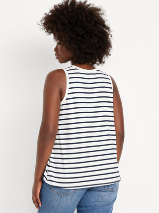 Camiseta sin Mangas con Estampado de Rayas