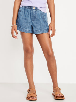 Short Denim con Cintura Elástica, Niña