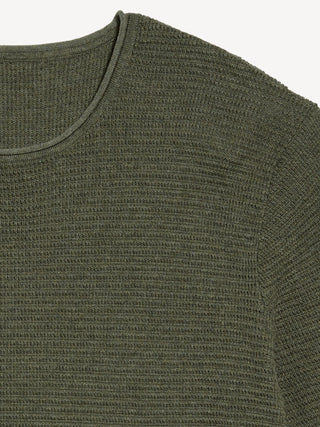 Camiseta Cuello Redondo con Textura