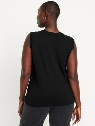 Camiseta sin Mangas Cuello Redondo