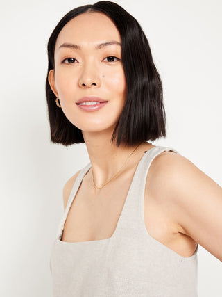Blusa sin Mangas con Escote Cuadrado