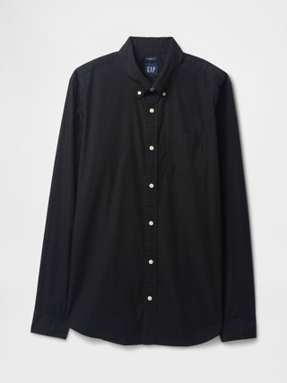Long Sleeve Cotton Shirt with Pocket
