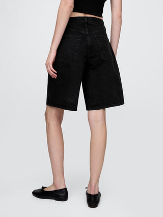 Bermuda Denim Talle Medio con Bolsillos