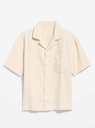 Camisa Manga Corta con Bolsillo de Algodón