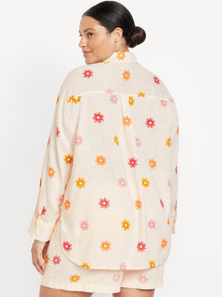 Camisa Manga Larga con Estampado Floral