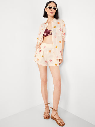 Camisa Manga Larga con Estampado Floral