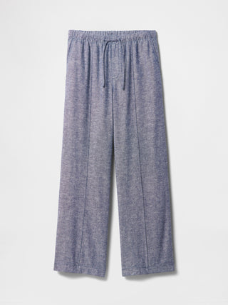 Pantalón con Cintura Elástica de Lino