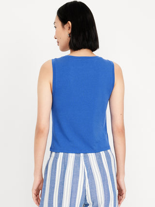 Blusa Cuello Redondo sin Mangas