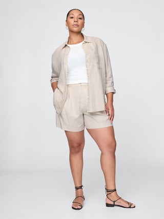 Short Talle Alto con Detalle Plisado