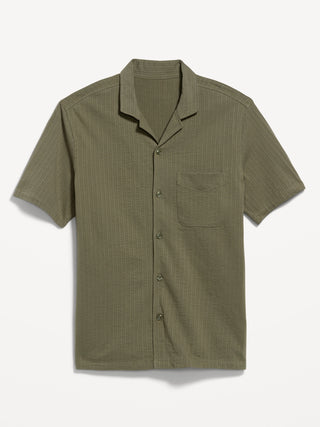 Camisa Manga Corta con Bolsillo de Algodón