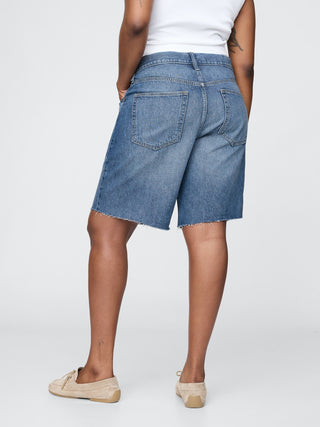 Bermuda Denim Talle Medio con Bolsillos