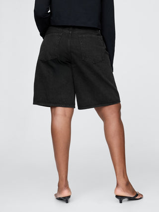 Bermuda Denim Talle Medio con Bolsillos