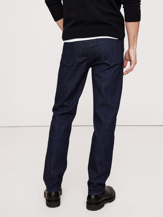 Jeans Rectos Talle Medio con Bolsillos
