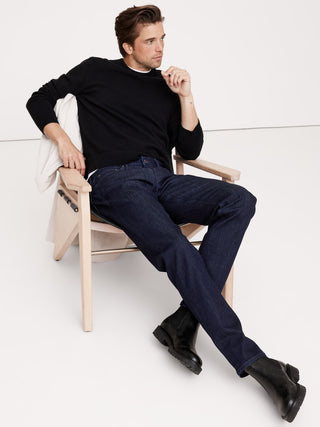 Jeans Rectos Talle Medio con Bolsillos