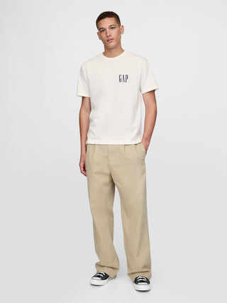 Camiseta Manga Corta con Logo de Algodón