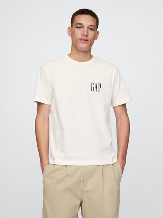 Camiseta Manga Corta con Logo de Algodón