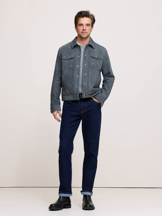 Jeans Rectos Talle Medio con Bolsillos