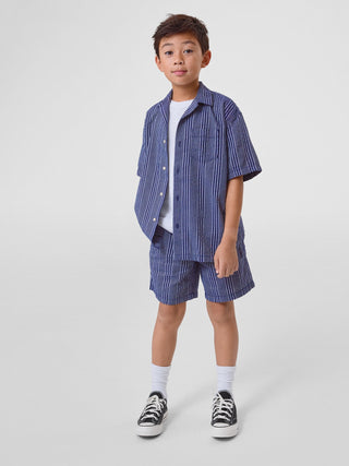 Short con Cintura Elástica Estampado Rayas, Niño