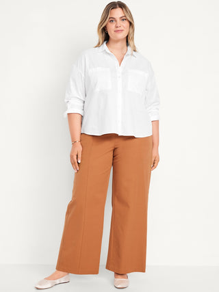 Pantalón Talle Alto con Bolsillos de Algodón