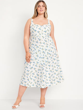 Vestido con Escote Corazón Estampado