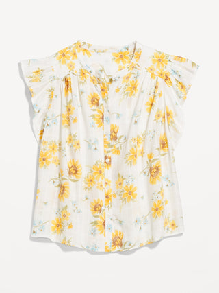 Camisa Manga Corta con Estampado Floral