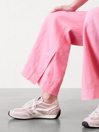 Pantalón con Cintura Elástica de Lino