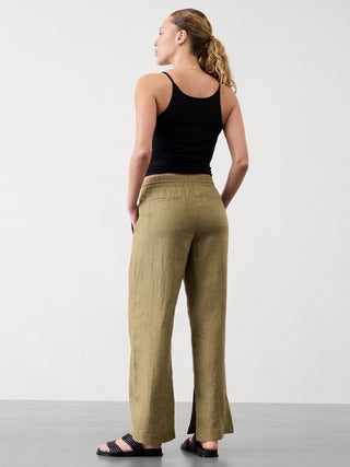 Pantalón con Cintura Elástica de Lino
