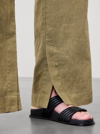 Pantalón con Cintura Elástica de Lino