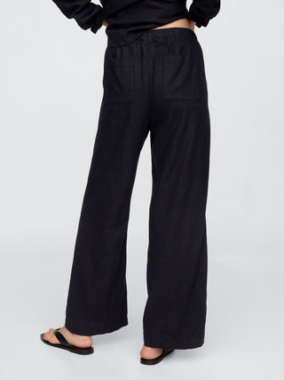 Pantalón con Cintura Elástica de Lino