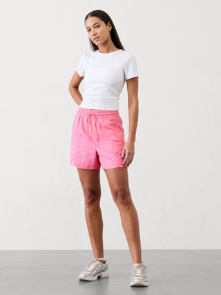 Short con Cintura Elástica de Lino