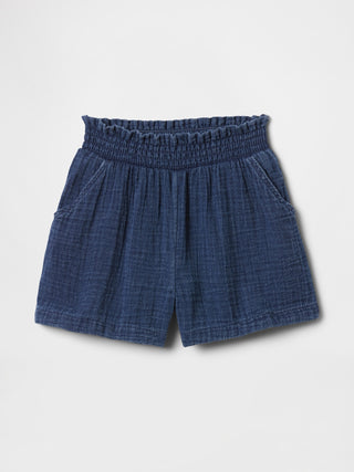 Short con Cintura Elástica de Algodón, Niña