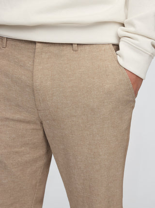 Pantalón Slim Fit de Lino con Bolsillos