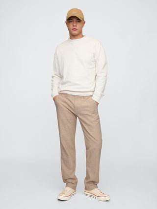 Pantalón Slim Fit de Lino con Bolsillos