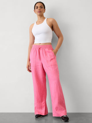 Pantalón con Cintura Elástica de Lino